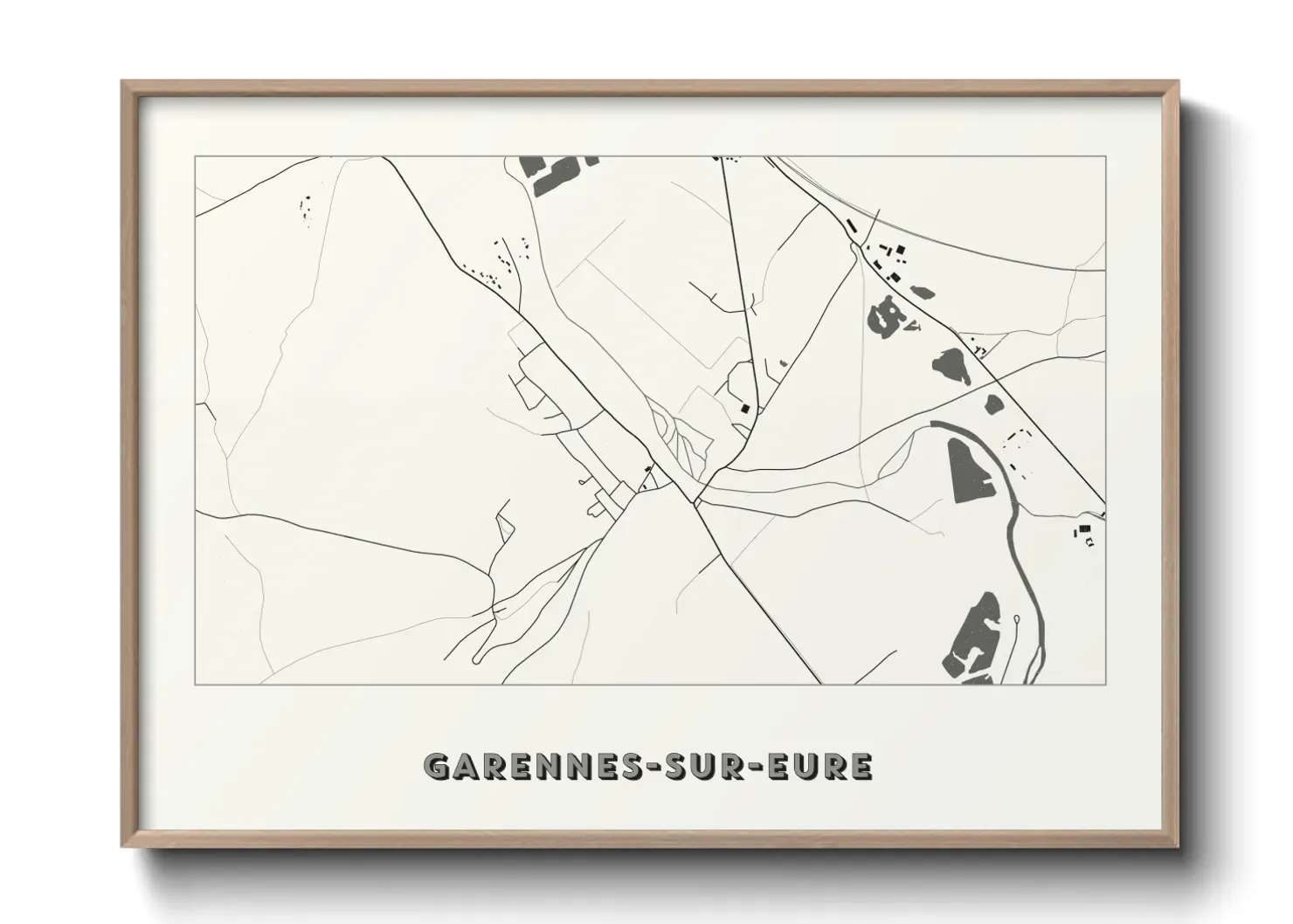 Un poster carteGarennes-sur-Eure