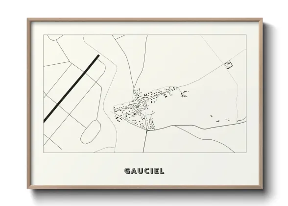 Une affiche de carte sur Gauciel