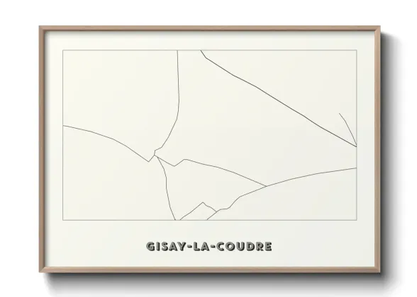 Une affiche de carte sur Gisay-la-Coudre