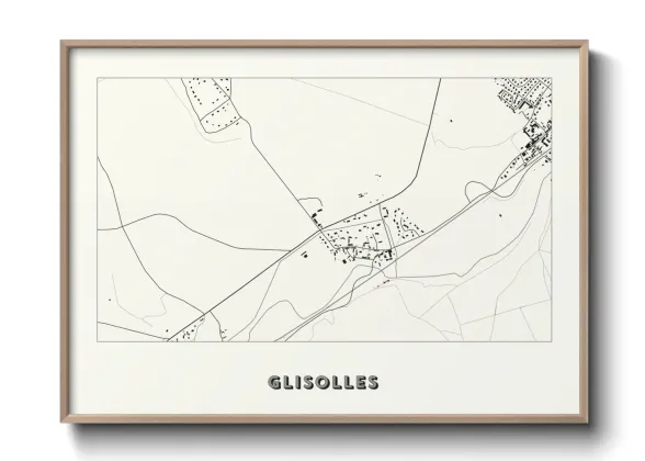 Une affiche de carte sur Glisolles