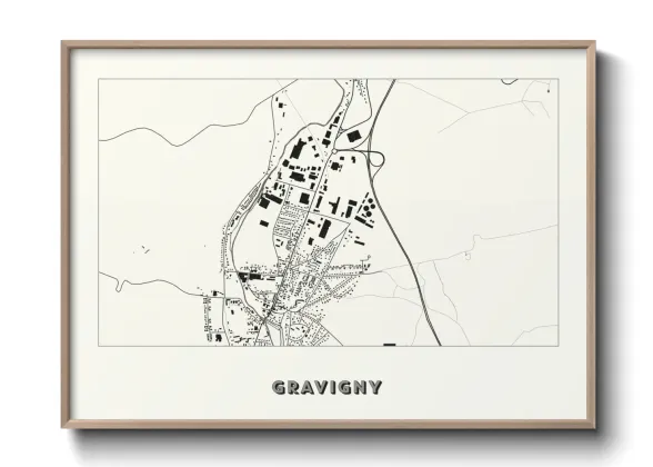 Une affiche de carte sur Gravigny