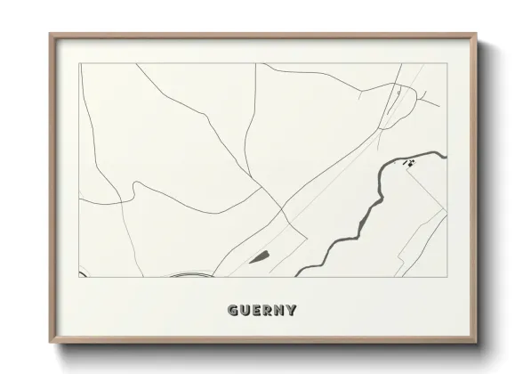Une affiche de carte sur Guerny