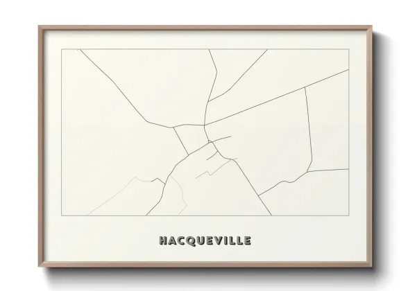 Une affiche de carte sur Hacqueville