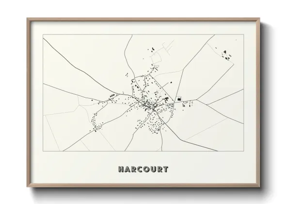 Une affiche de carte sur Harcourt