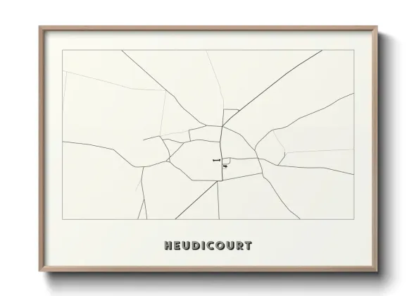 Une affiche de carte sur Heudicourt
