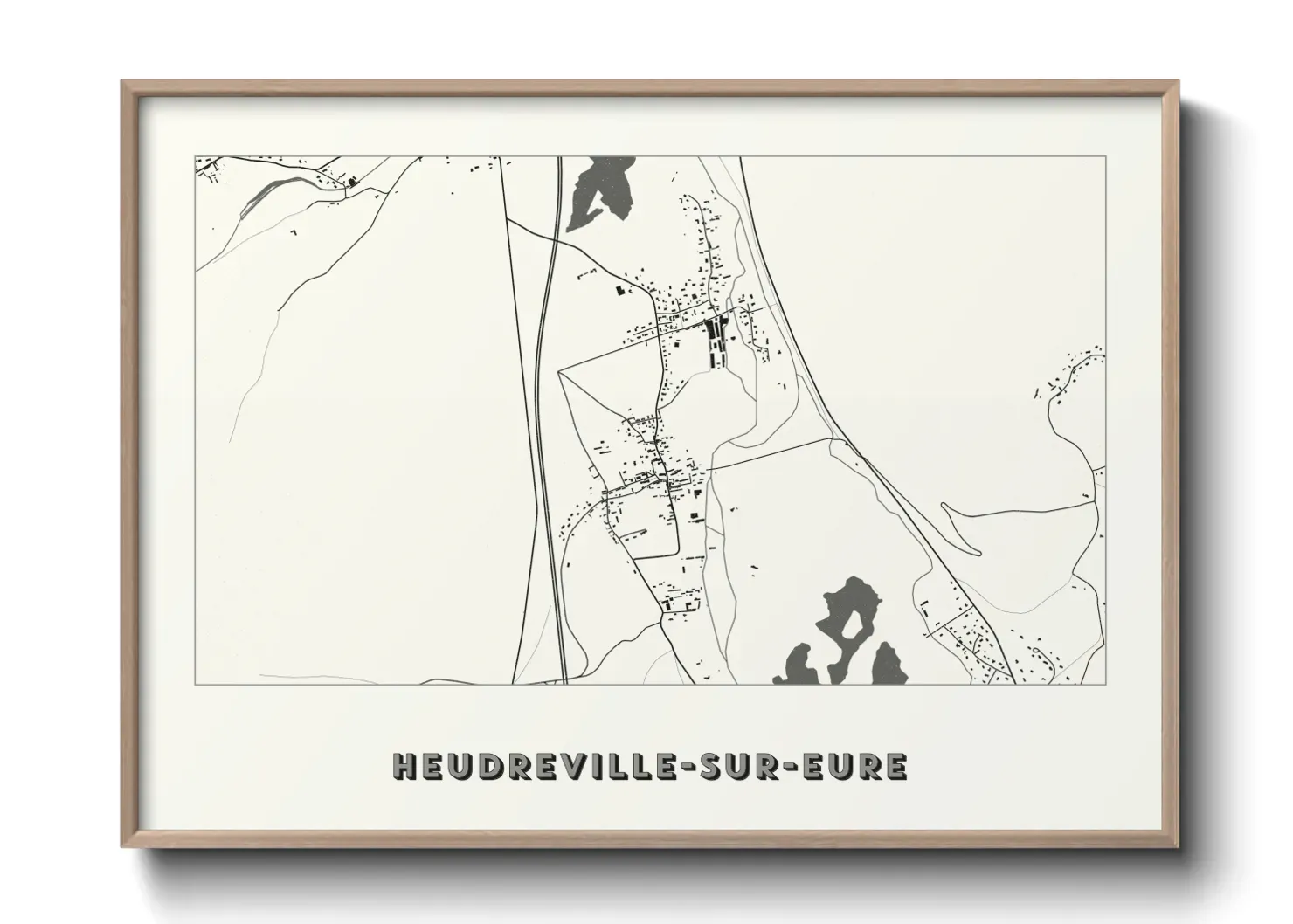 Un poster carteHeudreville-sur-Eure