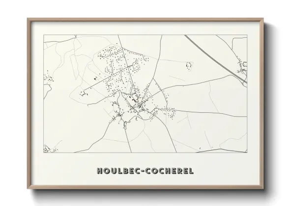 Une affiche de carte sur Houlbec-Cocherel