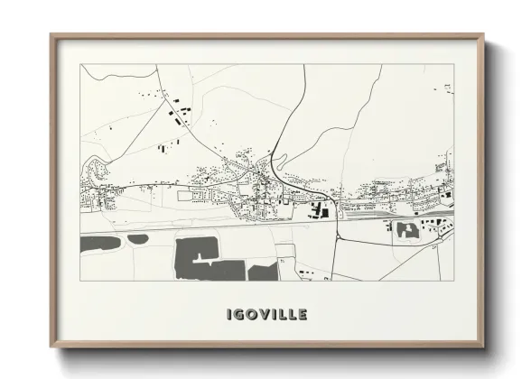 Une affiche de carte sur Igoville