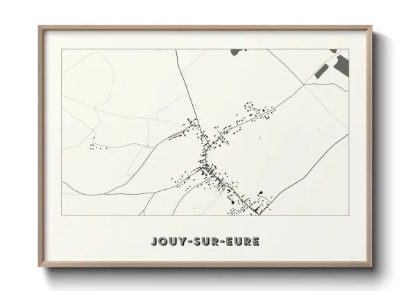 Une affiche de carte sur Jouy-sur-Eure