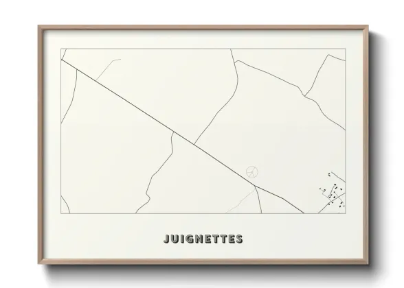 Une affiche de carte sur Juignettes