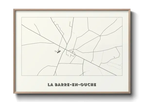 Une affiche de carte sur La Barre-en-Ouche