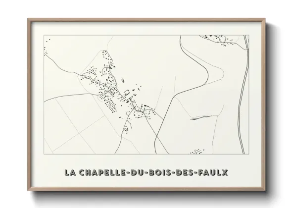 Une affiche de carte sur La Chapelle-du-Bois-des-Faulx