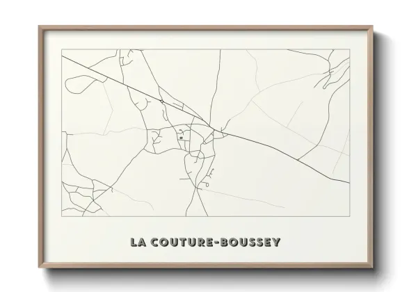 Une affiche de carte sur La Couture-Boussey