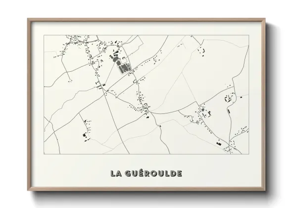 Une affiche de carte sur La Guéroulde