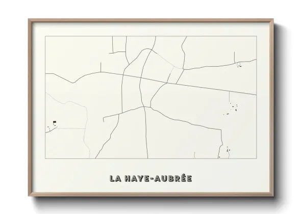 Une affiche de carte sur La Haye-Aubrée