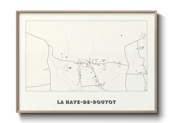 Une affiche de carte sur La Haye-de-Routot