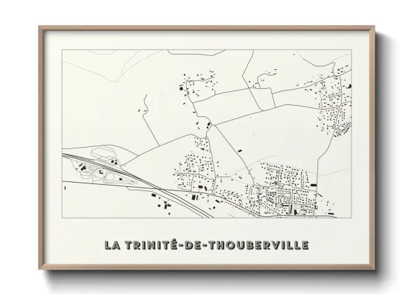 Une affiche de carte sur La Trinité-de-Thouberville