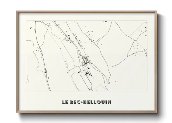 Une affiche de carte sur Le Bec-Hellouin