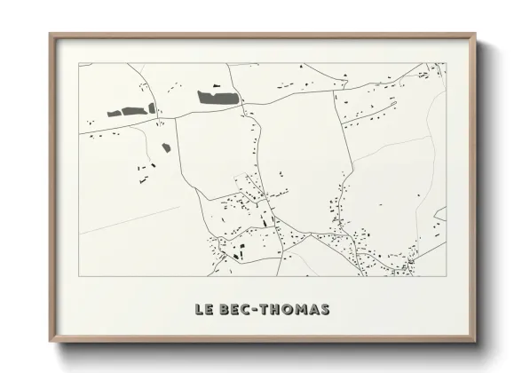 Une affiche de carte sur Le Bec-Thomas