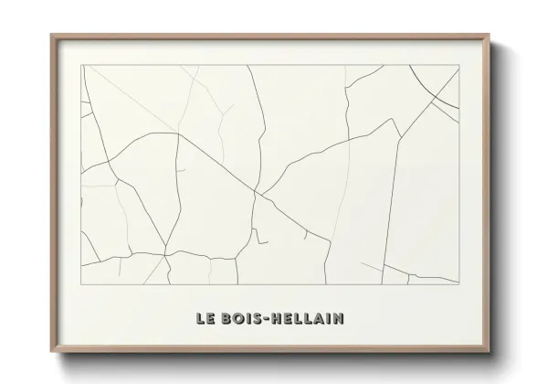 Une affiche de carte sur Le Bois-Hellain