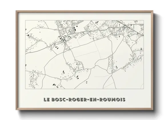 Une affiche de carte sur Le Bosc-Roger-en-Roumois
