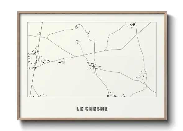 Une affiche de carte sur Le Chesne