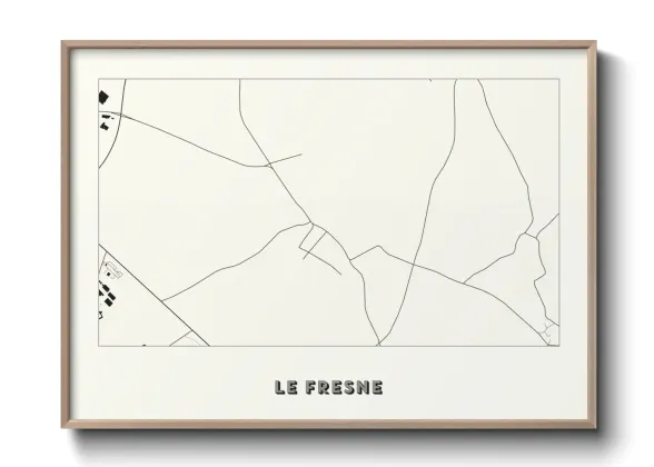 Une affiche de carte sur Le Fresne