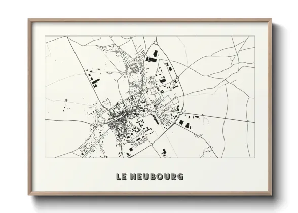 Une affiche de carte sur Le Neubourg