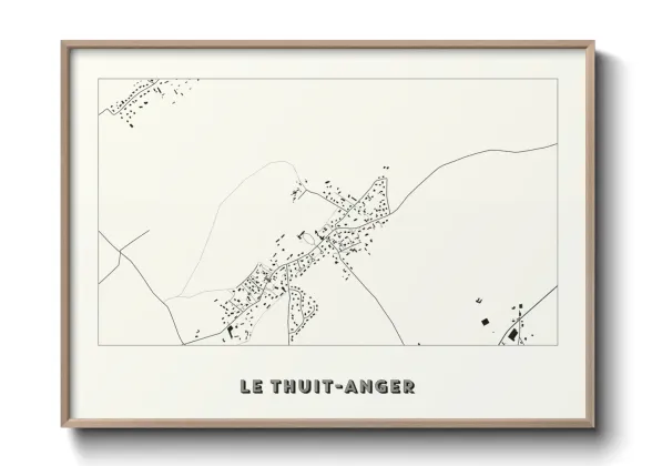 Une affiche de carte sur Le Thuit-Anger