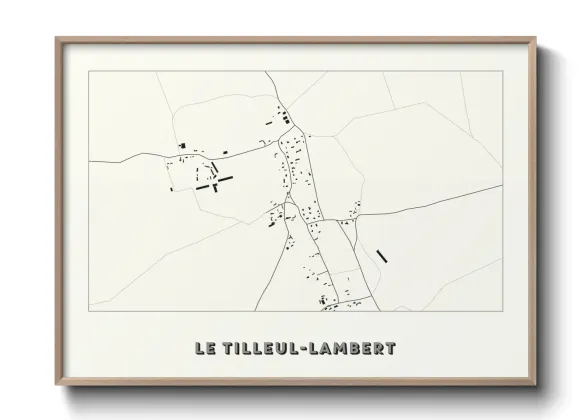Une affiche de carte sur Le Tilleul-Lambert