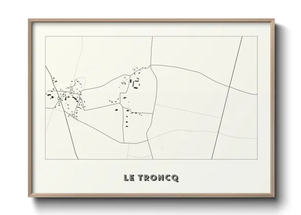Une affiche de carte sur Le Troncq