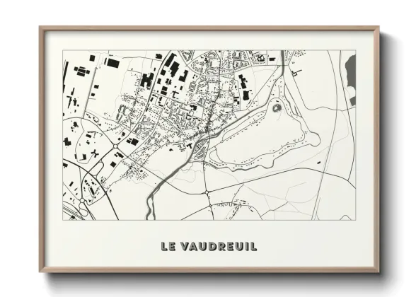 Une affiche de carte sur Le Vaudreuil