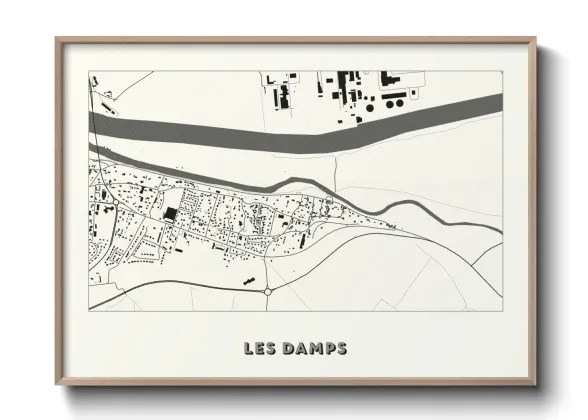 Une affiche de carte sur Les Damps