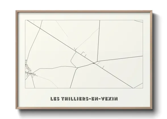 Une affiche de carte sur Les Thilliers-en-Vexin