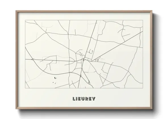 Une affiche de carte sur Lieurey