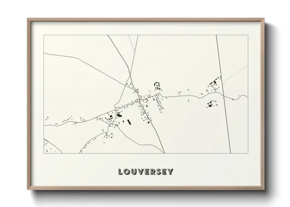 Une affiche de carte sur Louversey