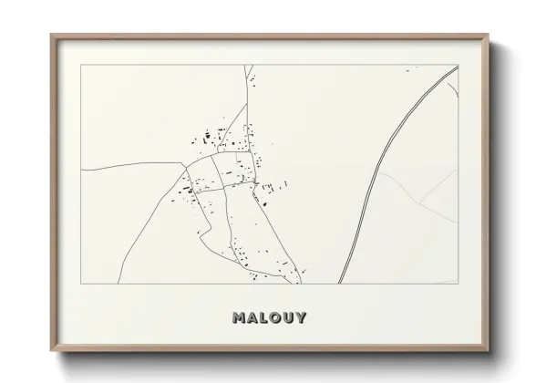 Une affiche de carte sur Malouy