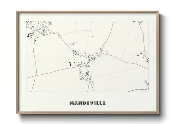 Une affiche de carte sur Mandeville