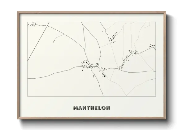 Une affiche de carte sur Manthelon