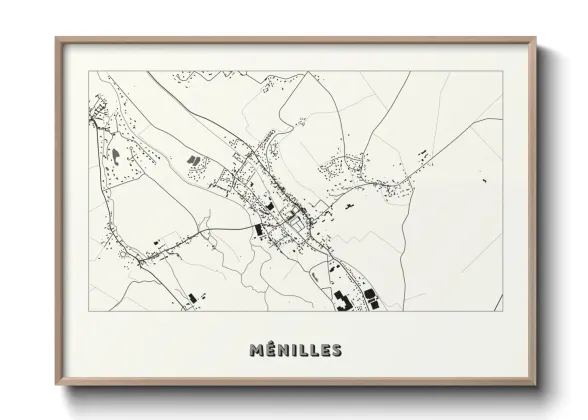 Une affiche de carte sur Ménilles