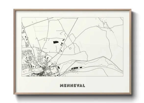 Une affiche de carte sur Menneval