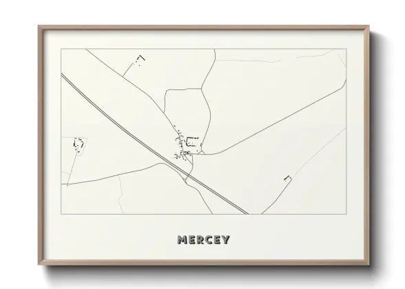 Une affiche de carte sur Mercey