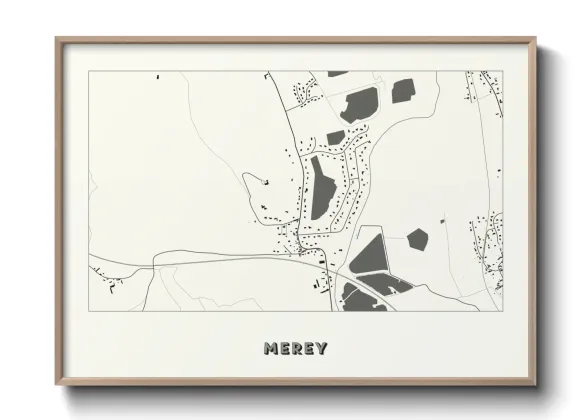 Une affiche de carte sur Merey