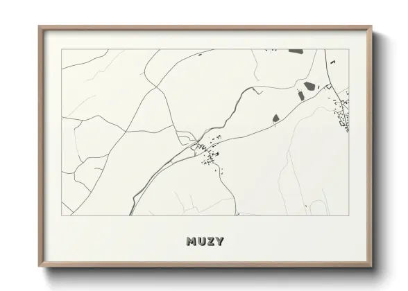 Une affiche de carte sur Muzy