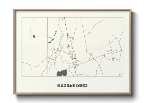 Une affiche de carte sur Nassandres