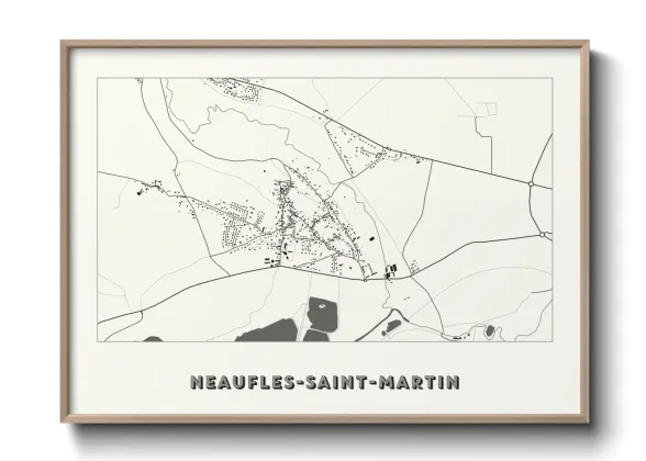 Une affiche de carte sur Neaufles-Saint-Martin