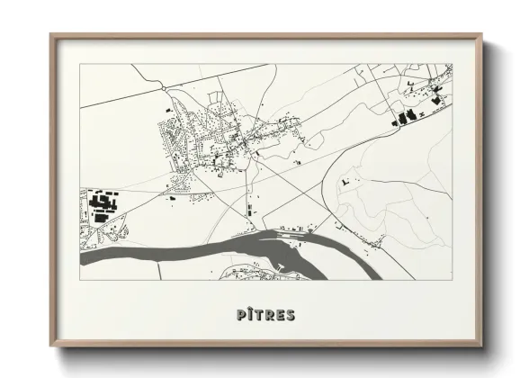 Une affiche de carte sur Pîtres