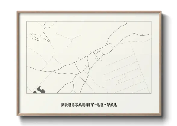 Une affiche de carte sur Pressagny-le-Val