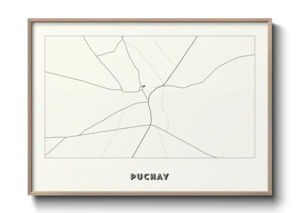 Une affiche de carte sur Puchay