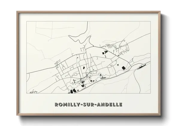 Une affiche de carte sur Romilly-sur-Andelle